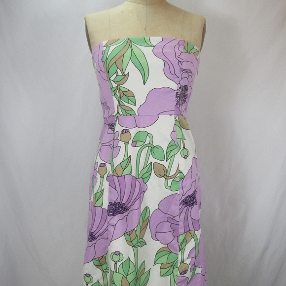 LOFT Dresses & Skirts - Ann Taylor Loft Strapless Floral Dress Size 0